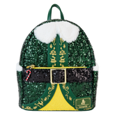 LOUNGEFLY Elf Buddy Sequin Cosplay Mini Backpack