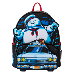 LOUNGEFLY Ghostbusters Stay Puft Ecto-1 Light Up Mini Backpack