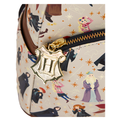 LOUNGEFLY Harry Potter Hogwarts All-Over Print Mini Backpack