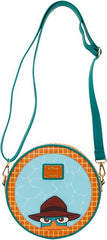 LOUNGEFLY Disney: Phineas and Ferb - Perry the Platypus - Adjustable Shoulder Straps - Crossbody Bag - Great for Kids & Adults - Collectible Bags