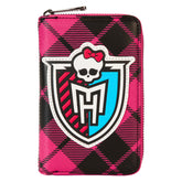 LOUNGEFLY Mattel Monster High Crest Zip Around Wallet
