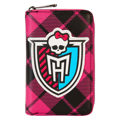 LOUNGEFLY Mattel Monster High Crest Zip Around Wallet