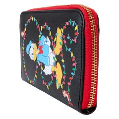 LOUNGEFLY Mickey & Friends Christmas Light Decorations Zip Around Wallet