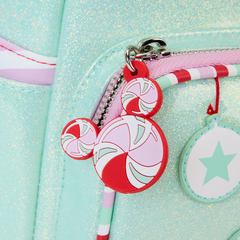 LOUNGEFLY DISNEY Minnie Mouse Peppermint Ornaments Mini Backpack