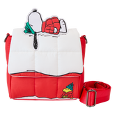 LOUNGEFLY Peanuts Snoopy Woodstock Snow Day Doghouse Crossbody Bag