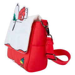 LOUNGEFLY Peanuts Snoopy Woodstock Snow Day Doghouse Crossbody Bag