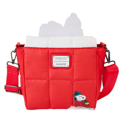 LOUNGEFLY Peanuts Snoopy Woodstock Snow Day Doghouse Crossbody Bag