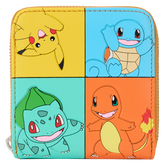 LOUNGEFLY Pokémon Color Block Starters Zip Around Wallet