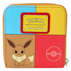 LOUNGEFLY Pokémon Color Block Starters Zip Around Wallet
