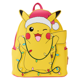 LOUNGEFLY Pokémon Santa Pikachu Christmas Lights Light Up Mini Backpack