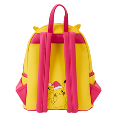 LOUNGEFLY Pokémon Santa Pikachu Christmas Lights Light Up Mini Backpack