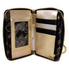 LOUNGEFLY Sanrio Hello Kitty 50th Anniversary Gold Zip Around Wallet