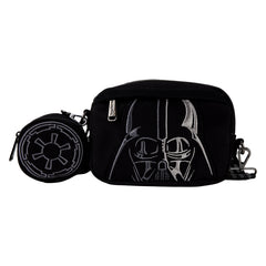 LOUNGEFLY Star Wars Darth Vader Canvas Sling Crossbody Bag with Coin Bag
