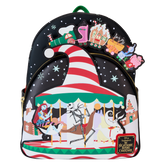 LOUNGEFLY The Nightmare Before Christmas Candy Cane Carousel Glow Mini Backpack