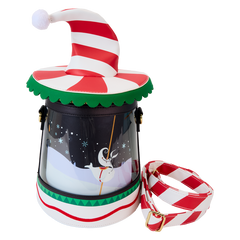LOUNGEFLY The Nightmare Before Christmas Candy Cane Carousel Spinning Figural Crossbody Bag