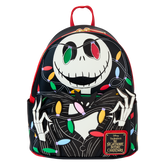 LOUNGEFLY The Nightmare Before Christmas Jack Wrapped In Lights Light Up Glow Mini Backpack