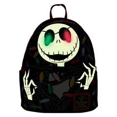 LOUNGEFLY The Nightmare Before Christmas Jack Wrapped In Lights Light Up Glow Mini Backpack