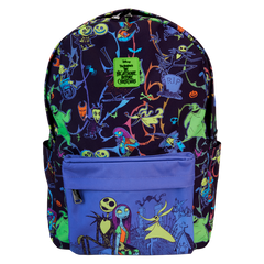 LOUNGEFLY Disney Nbc Neon Glow-in-dark Full-size Nylon Backpack
