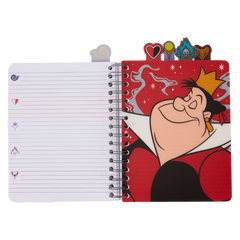 LOUNGEFLY Disney Villains Iridescent All-Over Print Stationery Spiral Tab Journal
