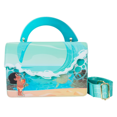 LOUNGEFLY Disney Moana Ocean Wave Handle Crossbody Bag