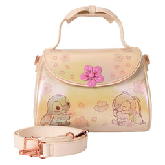 LOUNGEFLY Disney Cute Stitch Bow Handle Crossbody Bag