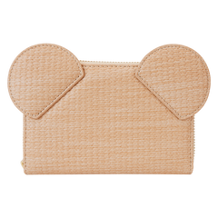 LOUNGEFLY Disney Mickey Straw Cosplay Zip Around Wallet