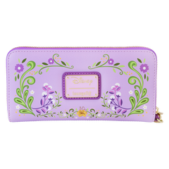LOUNGEFLY Disney Tangled Rapunzel Lenticular Zip Around Wristlet Wallet