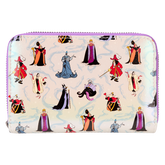 LOUNGEFLY Disney Villains Iridescent All-Over Print Zip Around Wallet
