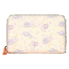 LOUNGEFLY Disney Cute Stitch Cherry Blossom Zip Around Wallet