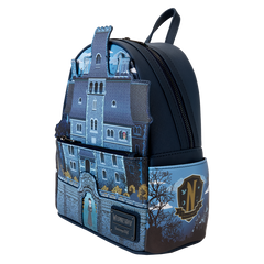 LOUNGEFLY Wednesday Nevermore Academy Castle Glow Mini Backpack
