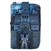 LOUNGEFLY THE ADDAMS FAMILY Wednesday Nevermore Academy Castle Zip Around Wallet