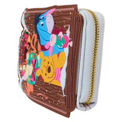 LOUNGEFLY Winnie The Pooh & Friends Christmas Greetings Zip Around Wallet