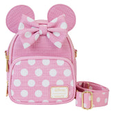LOUNGEFLY Disney Minnie Straw Mini Convertible Bag