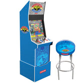 Capcom Street Fighter II Big Blue Arcade with Riser and Exclusive Stool Bundle, Arcade1Up