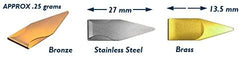 BOOK DARTS 125 Count Tin Brass Bookmarks - Line Book Markers