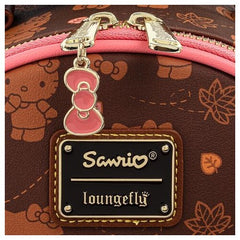 LOUNGEFLY HELLO KITTY - PUMPKIN SPICE AOP CONVERTIBLE MINI BACKPACK