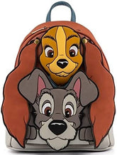 LOUNGEFLY Disney Lady and the Tramp Cosplay Womens Double Strap Shoulder Bag Purse