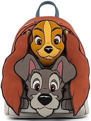 LOUNGEFLY Disney Lady and the Tramp Cosplay Womens Double Strap Shoulder Bag Purse