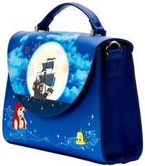 LOUNGEFLY DISNEY THE LITTLE MERMAID ARIEL FIREWORKS CROSS BODY BAG