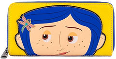 LOUNGEFLY Laika Coraline Raincoat Cosplay Ziparound Purse