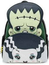 LOUNGEFLY Universal Monsters Frankie and Bride Cosplay Backpack
