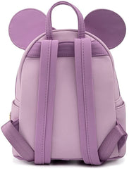 LOUNGEFLY Disney Minnie Mouse Holding Flowers Womens Double Strap Shoulder Bag Purse