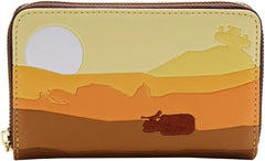 LOUNGEFLY Star Wars Lands Jakku Zip Around Wallet Star Wars One Size