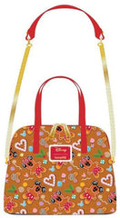 LOUNGEFLY Disney Seasonal Gingerbread AOP Crossbody