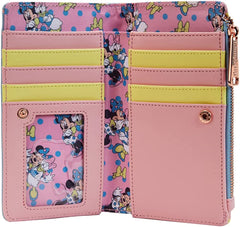 LOUNGEFLY Disney Minnie & Daisy Pastel Color Block Wallet