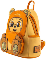 LOUNGEFLY Star Wars Wicket Ewok Footsie Cosplay Womens Double Strap Shoulder Bag Purse