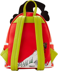 LOUNGEFLY Dr Seuss How the Grinch Stole Christmas Lenticular Heart Double Strap Shoulder Bag