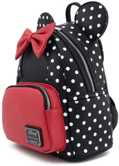 LOUNGEFLY Disney Minnie Mouse Polka Dot Womens Double Strap Shoulder Bag Purse
