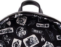 LOUNGEFLY Disney Villains Club Womens Double Strap Shoulder Bag Purse