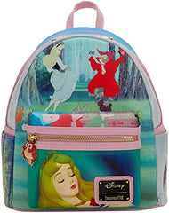 LOUNGEFLY Disney Sleeping Beauty Princess Scene Womens Double Strap Shoulder Bag Purse